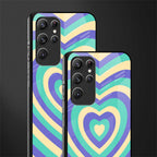 y2k purple creams heart aesthetic glass case for samsung galaxy s22 ultra 5g image-2