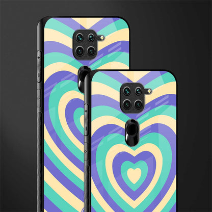 y2k purple creams heart aesthetic glass case for redmi note 9 image-2