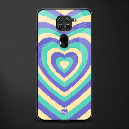 y2k purple creams heart aesthetic glass case for redmi note 9 image