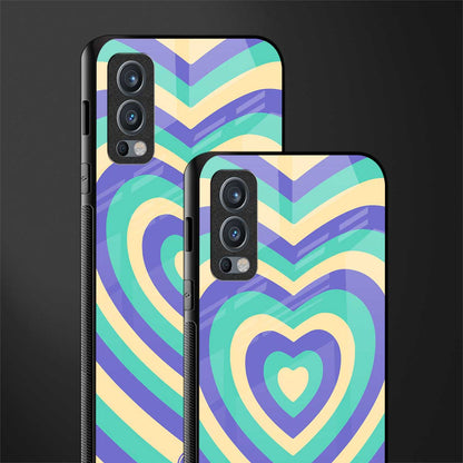 y2k purple creams heart aesthetic glass case for oneplus nord 2 5g image-2