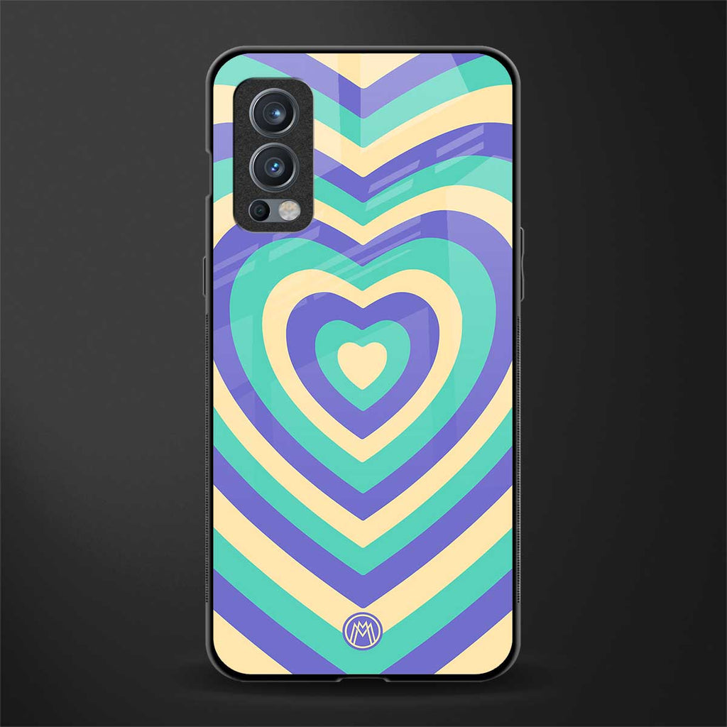 y2k purple creams heart aesthetic glass case for oneplus nord 2 5g image