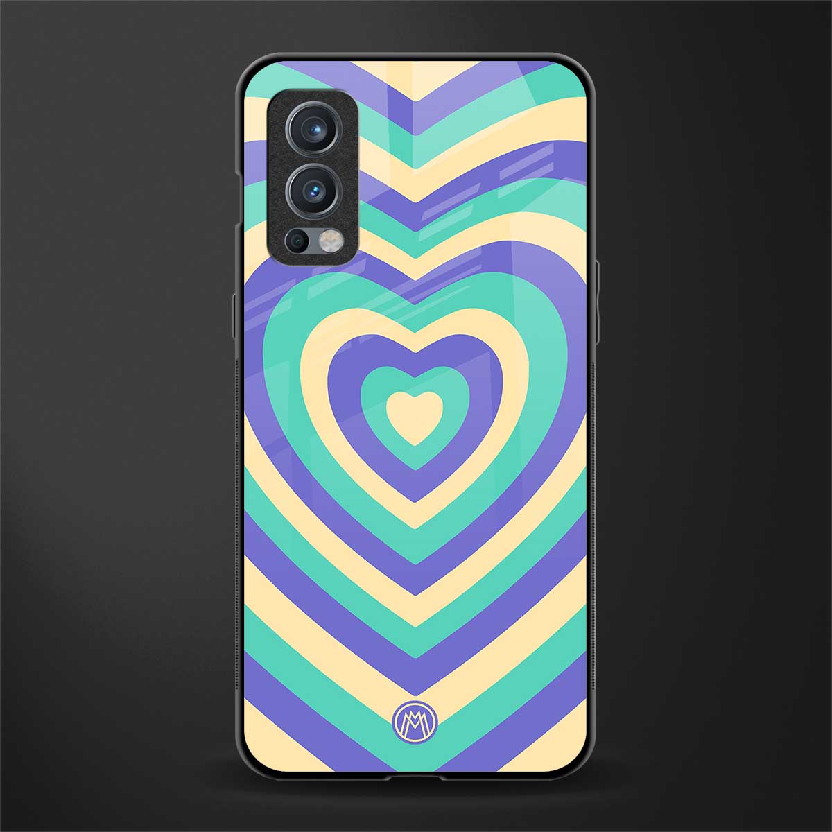 y2k purple creams heart aesthetic glass case for oneplus nord 2 5g image