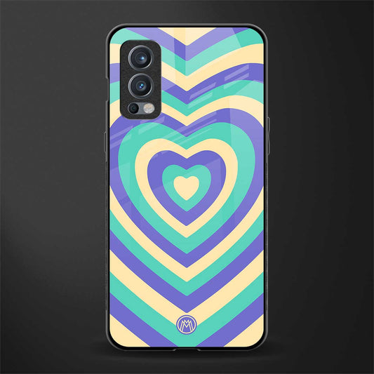 y2k purple creams heart aesthetic glass case for oneplus nord 2 5g image