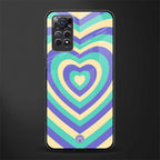y2k purple creams heart aesthetic glass case for redmi note 11 pro image