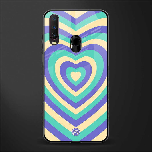 y2k purple creams heart aesthetic glass case for vivo y15 image