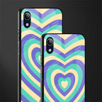 y2k purple creams heart aesthetic glass case for vivo y91i image-2