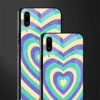 y2k purple creams heart aesthetic glass case for vivo v11 pro image-2