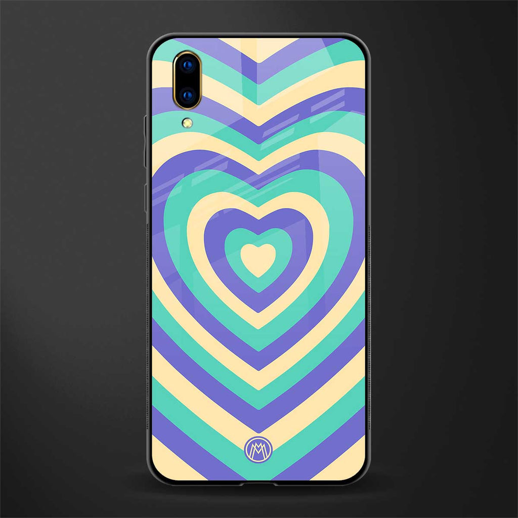y2k purple creams heart aesthetic glass case for vivo v11 pro image