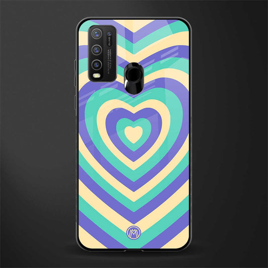 y2k purple creams heart aesthetic glass case for vivo y50 image