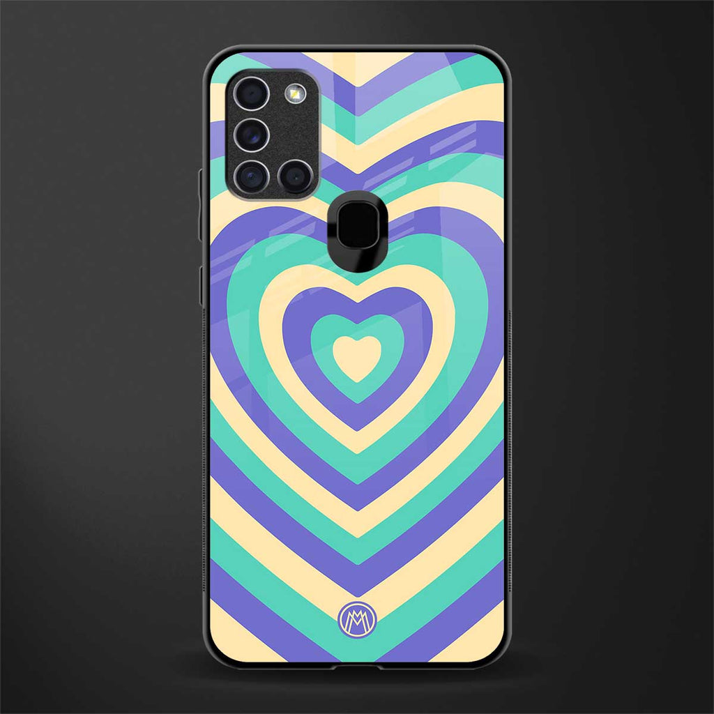 y2k purple creams heart aesthetic glass case for samsung galaxy a21s image