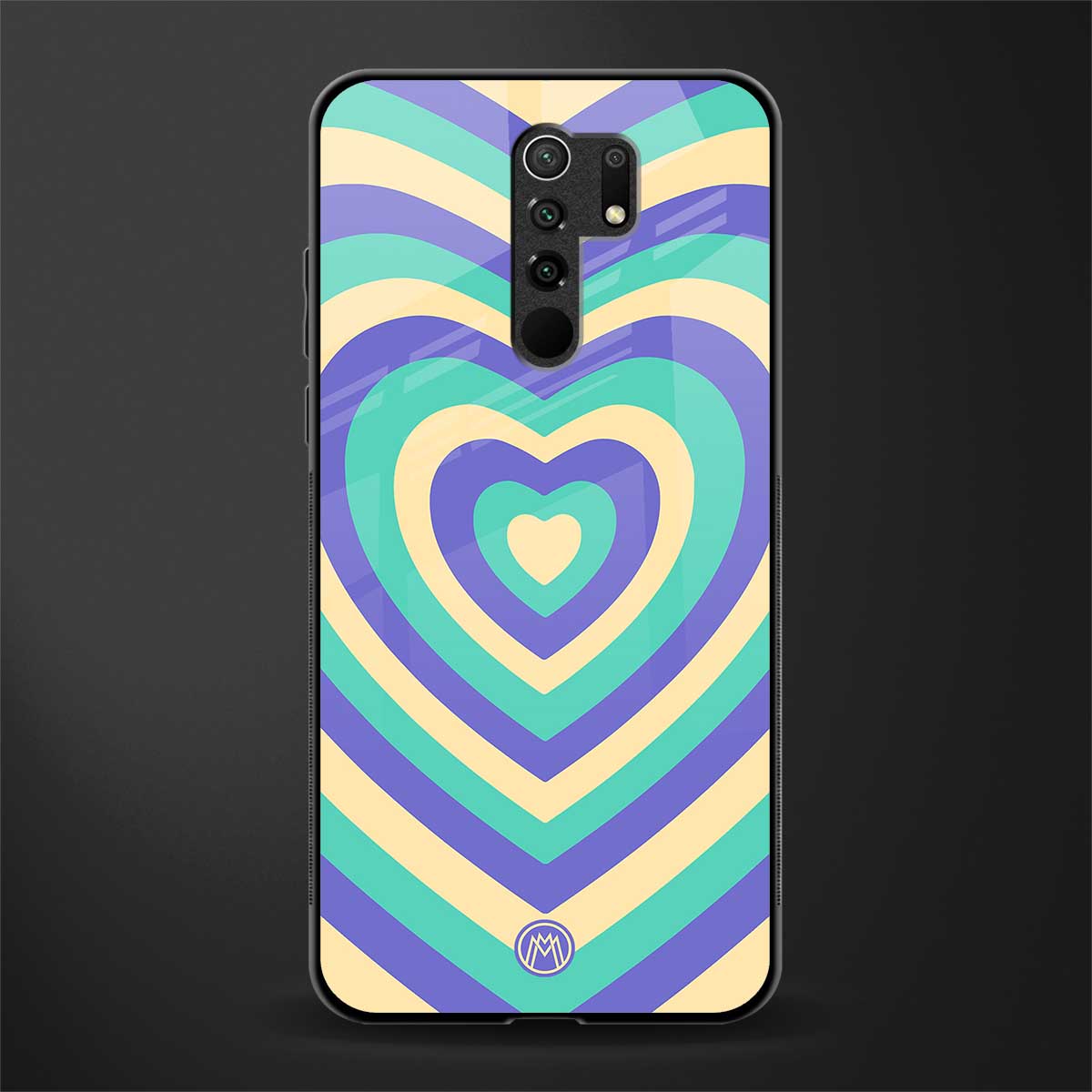 y2k purple creams heart aesthetic glass case for poco m2 image