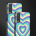 y2k purple creams heart aesthetic glass case for vivo y20i vivo y20t image-2