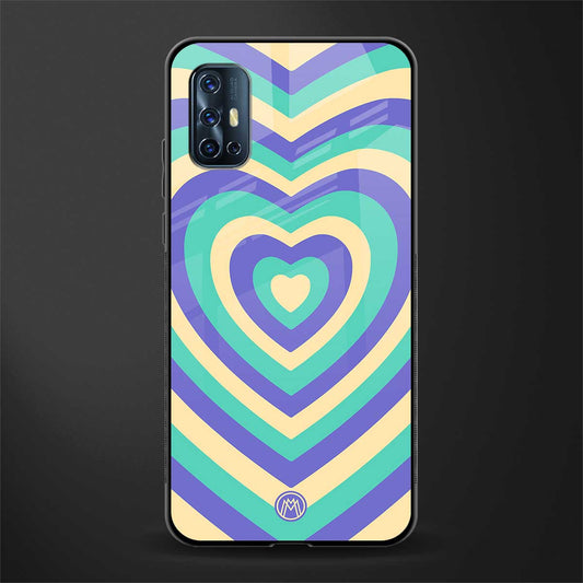 y2k purple creams heart aesthetic glass case for vivo v17 image