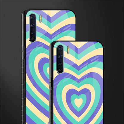 y2k purple creams heart aesthetic glass case for oppo f15 image-2