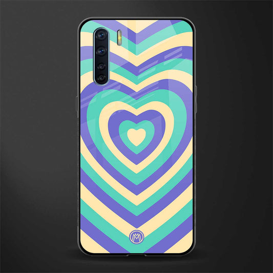 y2k purple creams heart aesthetic glass case for oppo f15 image