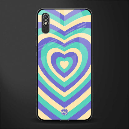y2k purple creams heart aesthetic glass case for redmi 9a image