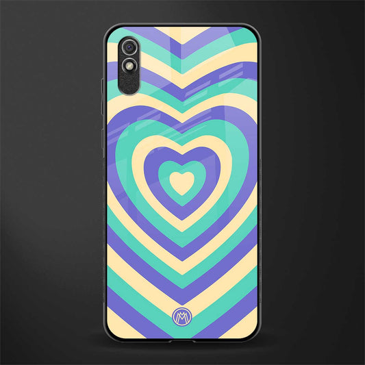 y2k purple creams heart aesthetic glass case for redmi 9a image