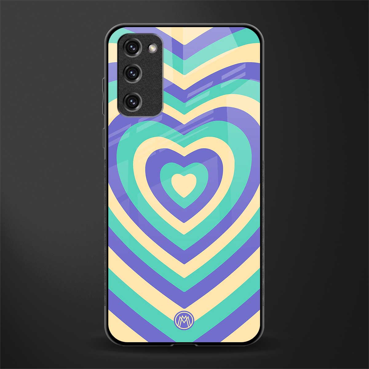 y2k purple creams heart aesthetic glass case for samsung galaxy s20 fe image