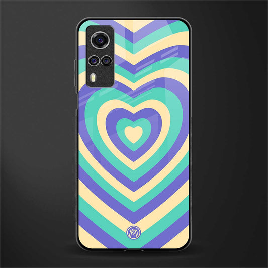 y2k purple creams heart aesthetic glass case for vivo y53s image