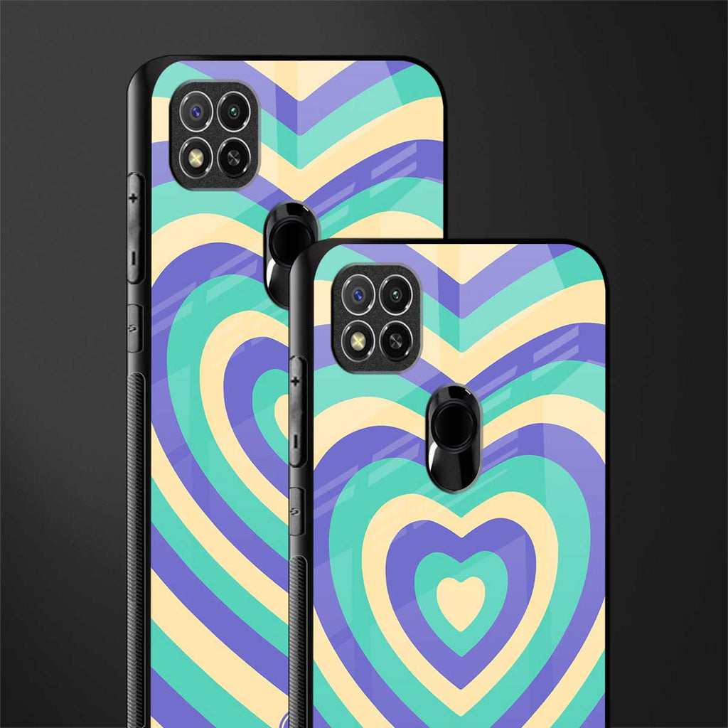 y2k purple creams heart aesthetic glass case for redmi 9 image-2