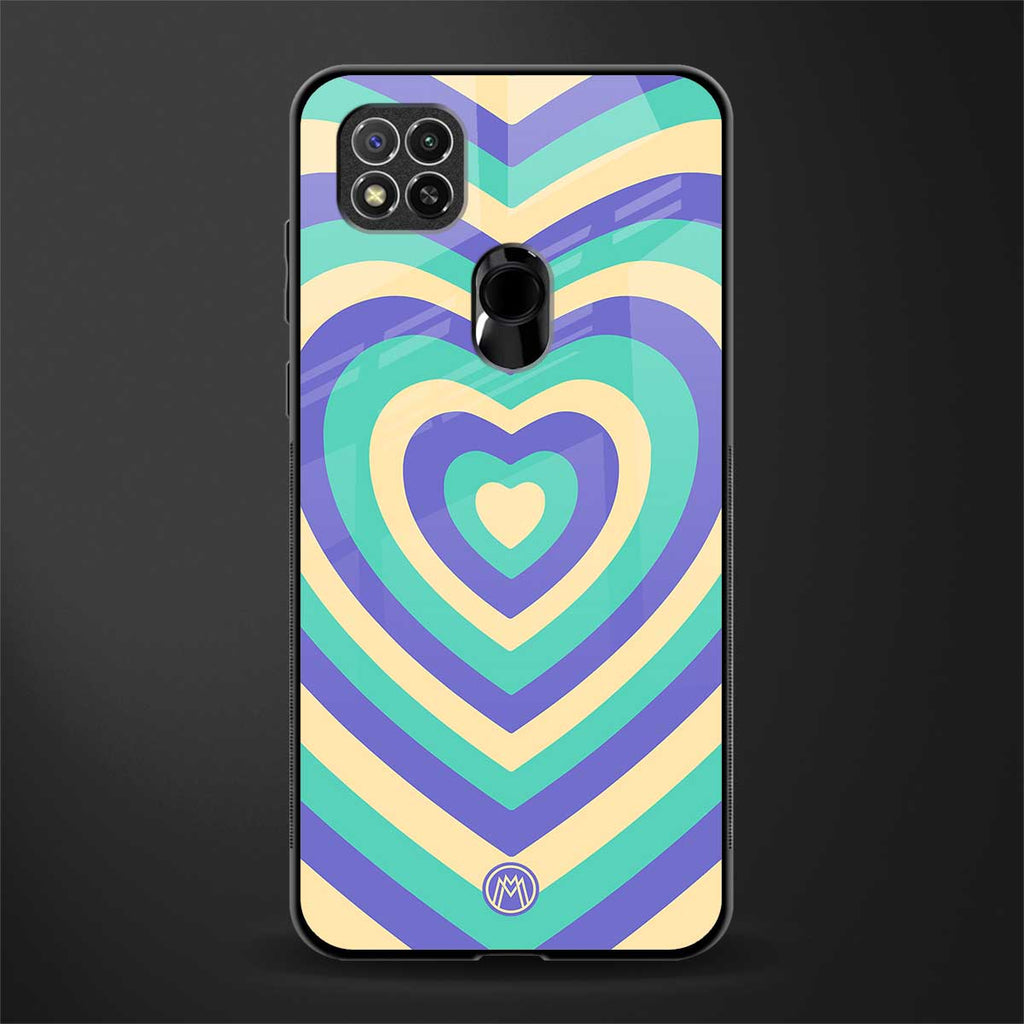y2k purple creams heart aesthetic glass case for redmi 9 image