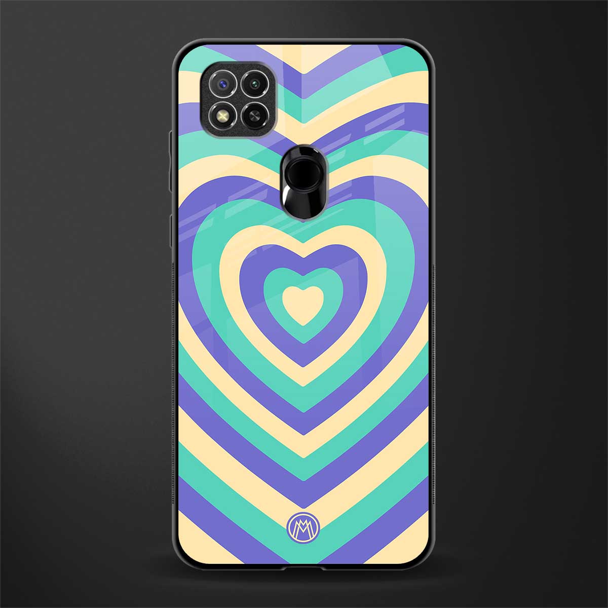 y2k purple creams heart aesthetic glass case for redmi 9c image