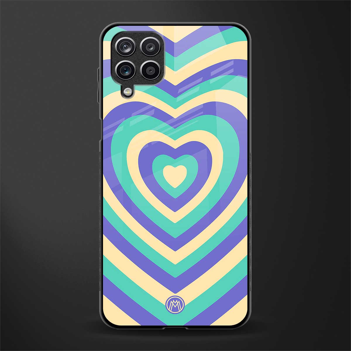 y2k purple creams heart aesthetic glass case for samsung galaxy a12 image
