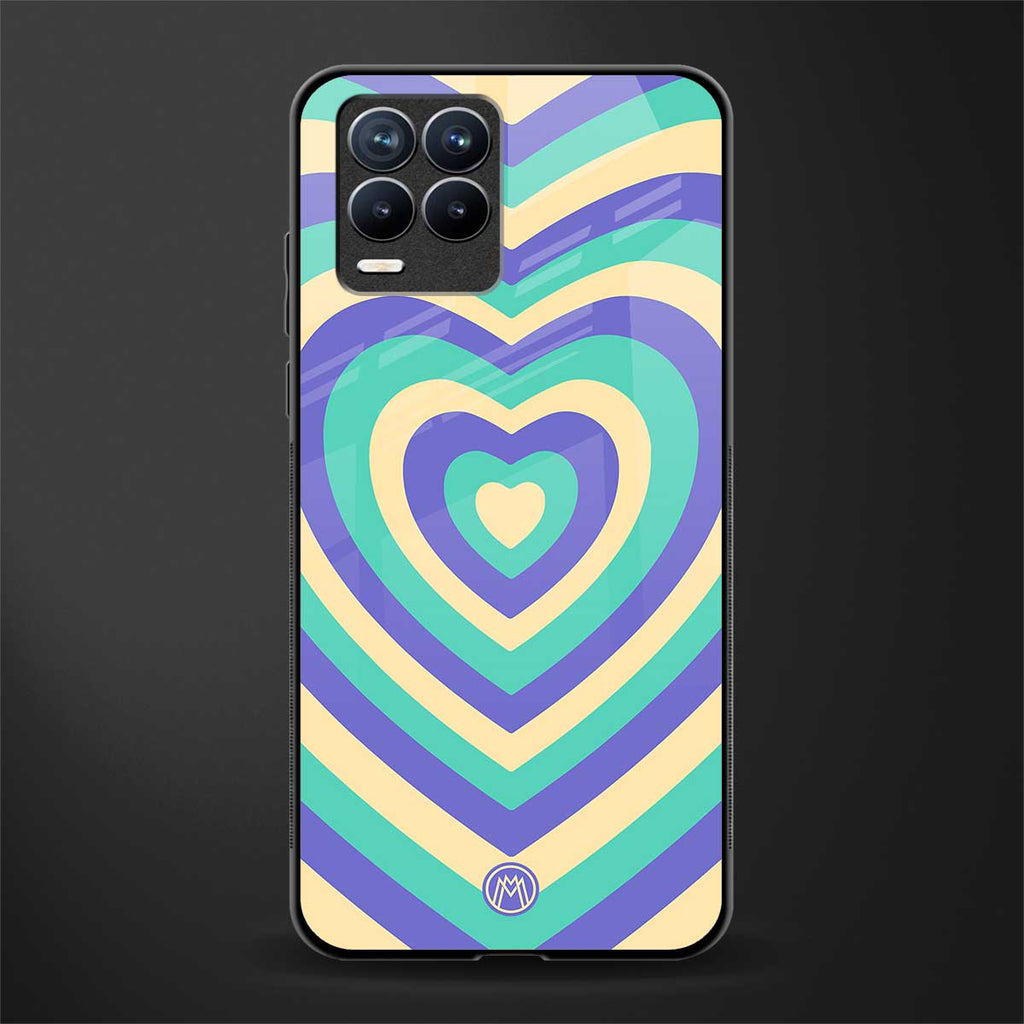 y2k purple creams heart aesthetic glass case for realme 8 pro image