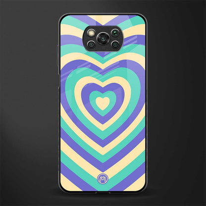 y2k purple creams heart aesthetic glass case for poco x3 image