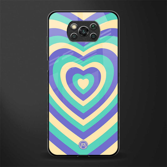 y2k purple creams heart aesthetic glass case for poco x3 pro image