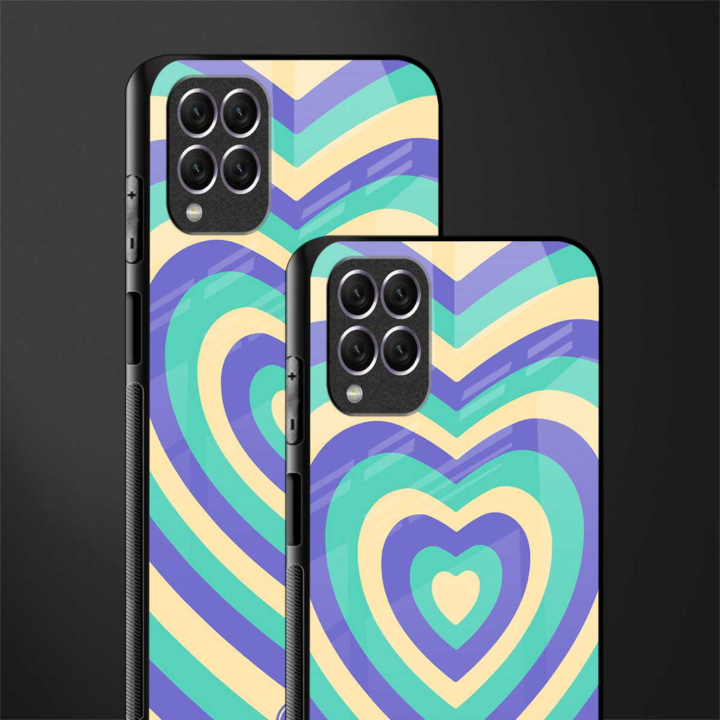 y2k purple creams heart aesthetic glass case for samsung galaxy f62 image-2