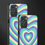 y2k purple creams heart aesthetic glass case for redmi note 10 image-2