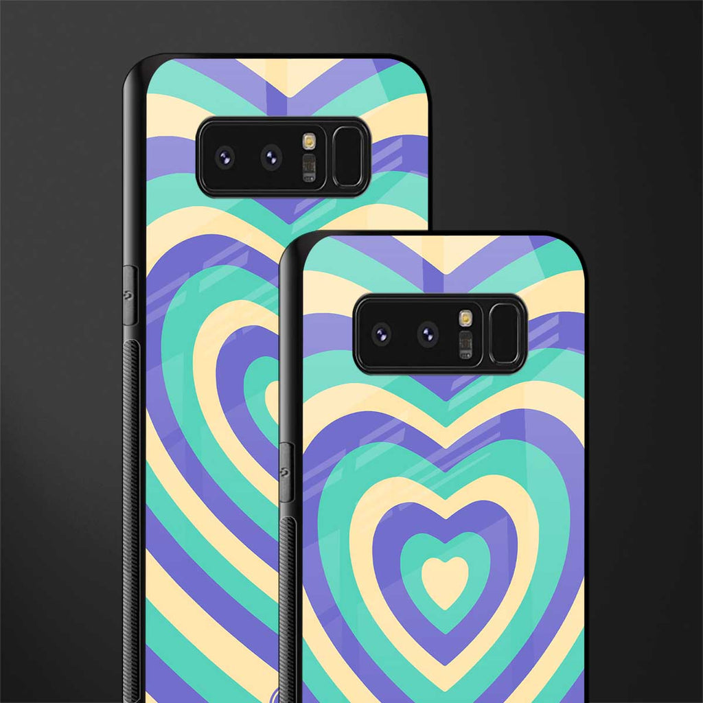 y2k purple creams heart aesthetic glass case for samsung galaxy note 8 image-2