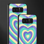 y2k purple creams heart aesthetic glass case for samsung galaxy note 8 image-2
