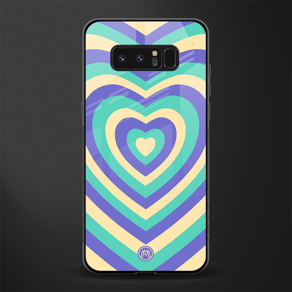 y2k purple creams heart aesthetic glass case for samsung galaxy note 8 image