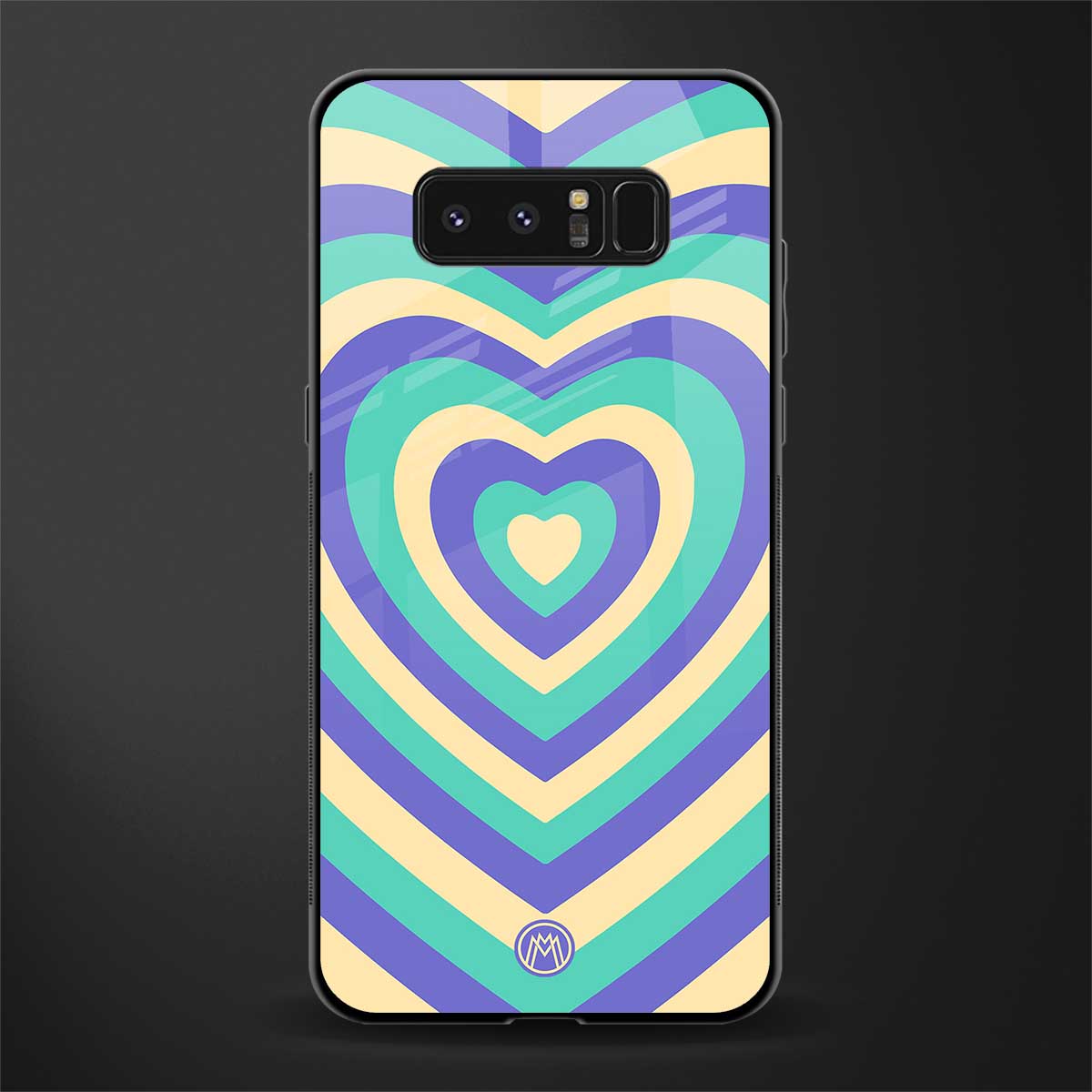 y2k purple creams heart aesthetic glass case for samsung galaxy note 8 image