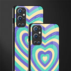 y2k purple creams heart aesthetic glass case for oneplus 9 pro image-2