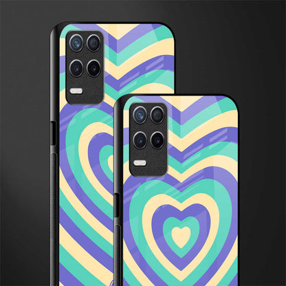 y2k purple creams heart aesthetic glass case for realme 8 5g image-2