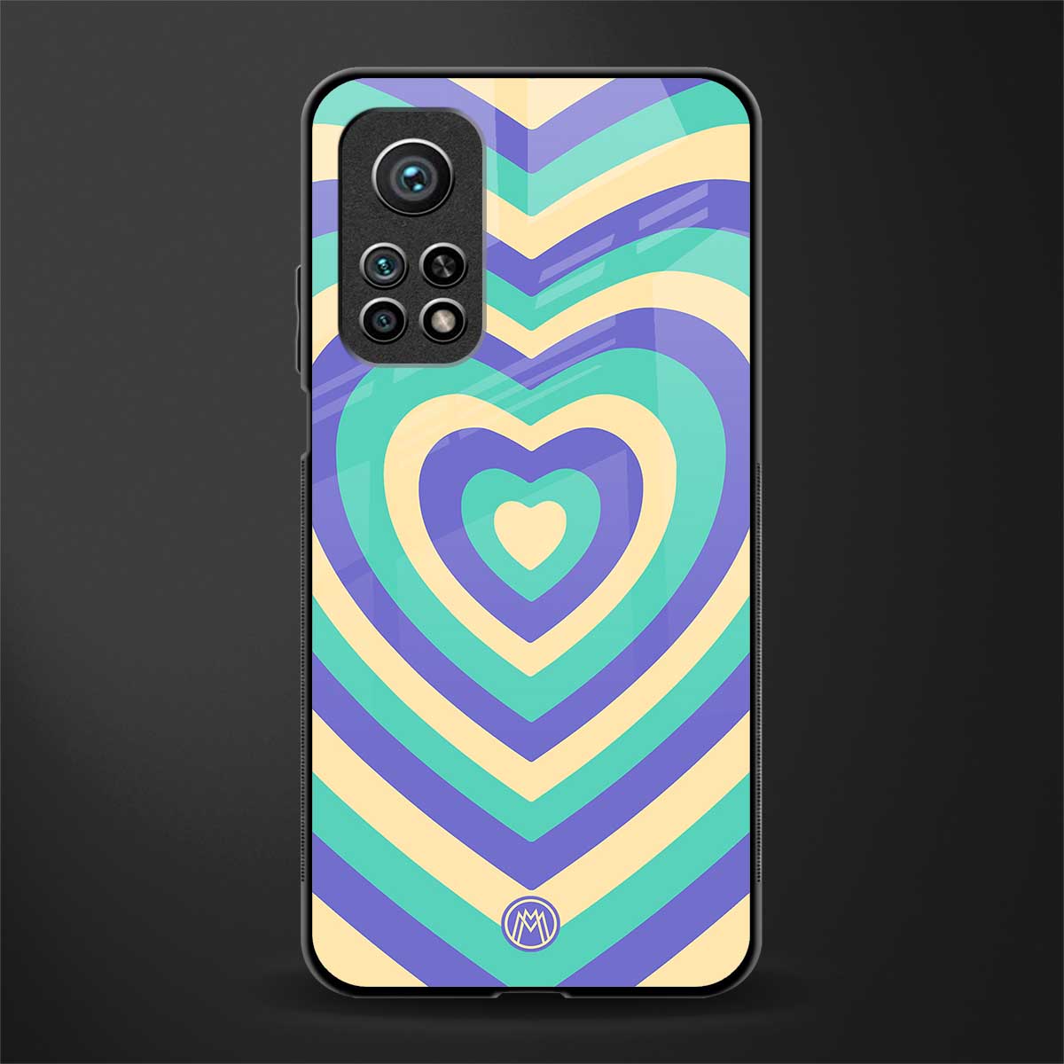 y2k purple creams heart aesthetic glass case for mi 10t 5g image