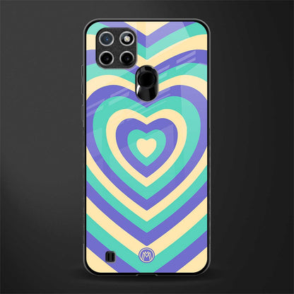 y2k purple creams heart aesthetic glass case for realme c21 image