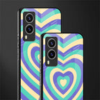 y2k purple creams heart aesthetic glass case for vivo v21e 5g image-2