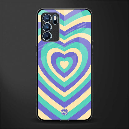 y2k purple creams heart aesthetic glass case for oppo reno6 5g image