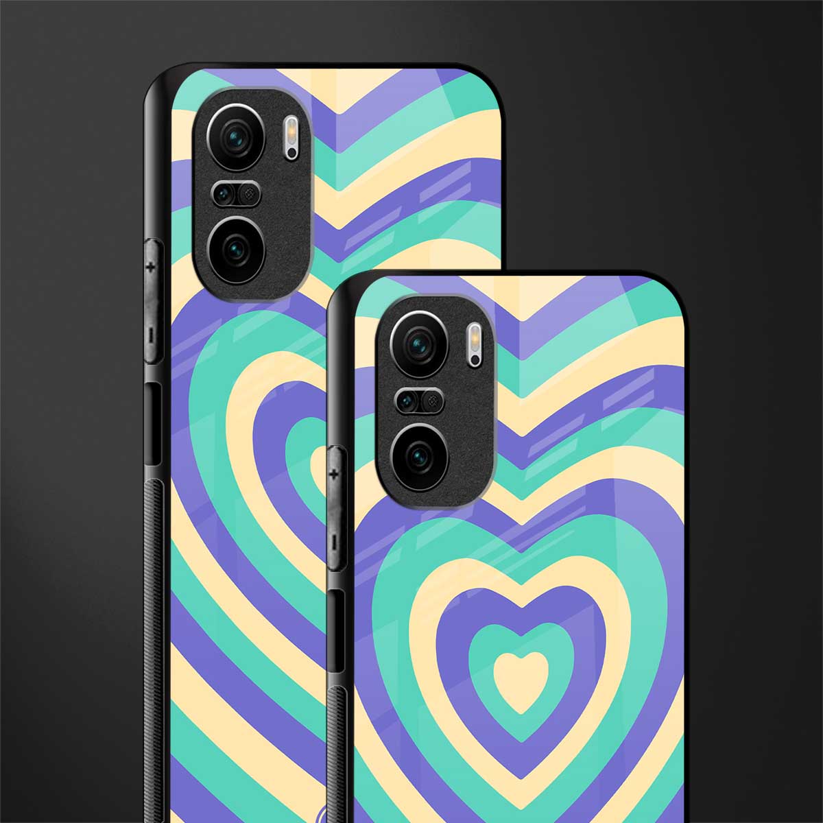 y2k purple creams heart aesthetic glass case for mi 11x 5g image-2
