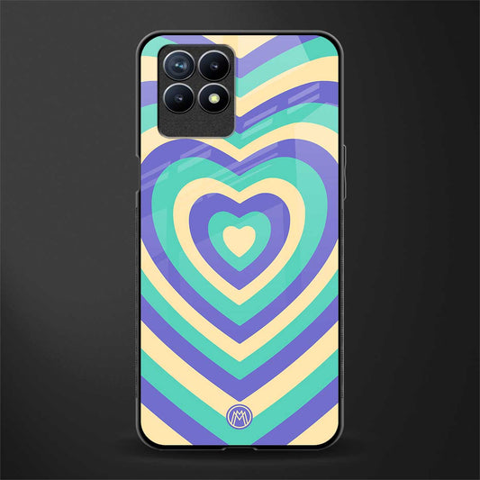 y2k purple creams heart aesthetic glass case for realme narzo 50 image
