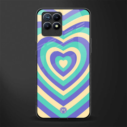 y2k purple creams heart aesthetic glass case for realme 8i image
