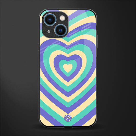 y2k purple creams heart aesthetic glass case for iphone 13 mini image