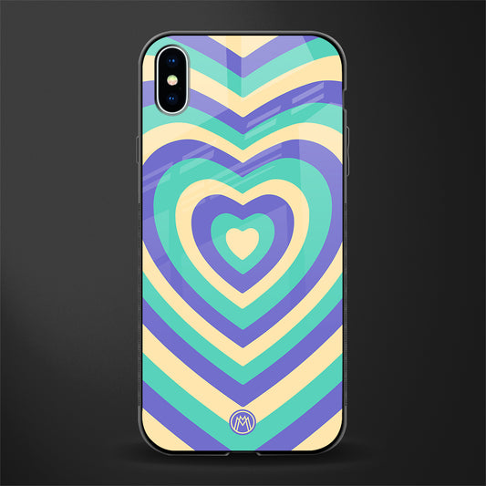 y2k purple creams heart aesthetic glass case for iphone xs max image