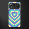 y2k purple creams heart aesthetic glass case for mi 11 ultra 5g image