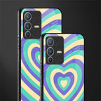 y2k purple creams heart aesthetic glass case for vivo v23 pro 5g image-2