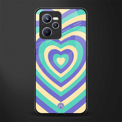 y2k purple creams heart aesthetic glass case for realme c35 image
